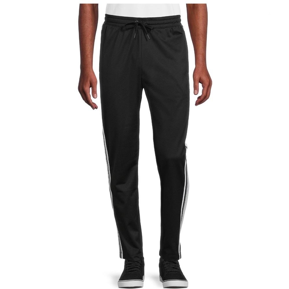 Athletic Works Men's and Big Men's Tricot Track Pants ( Black )